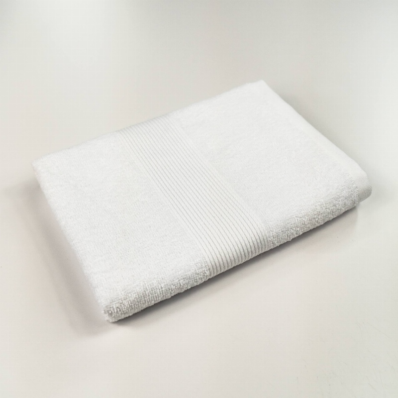 Рушник для рук та обличчя махровий з Бордюром GM Textile 40х70см 400г/м2 (Білий)